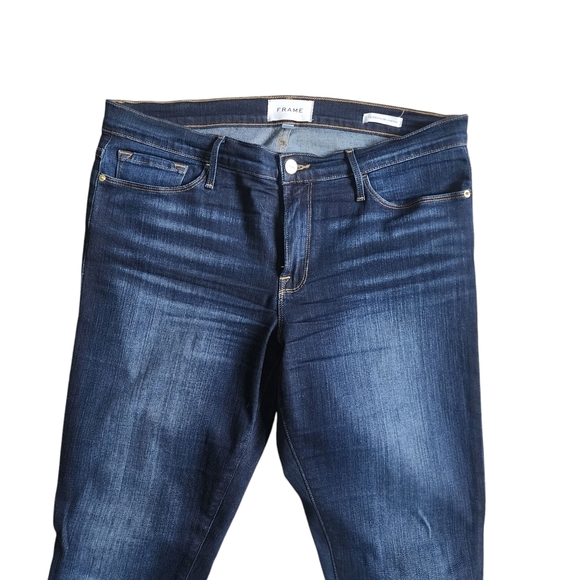 Frame Le Skinny De Jeanne Dark Wash Blue Jeans - 31 - Picture 2 of 8